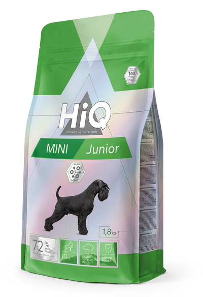 HiQ Mini Junior Сухий корм для цуценят та молодих собак малих порід, 1,8 кг