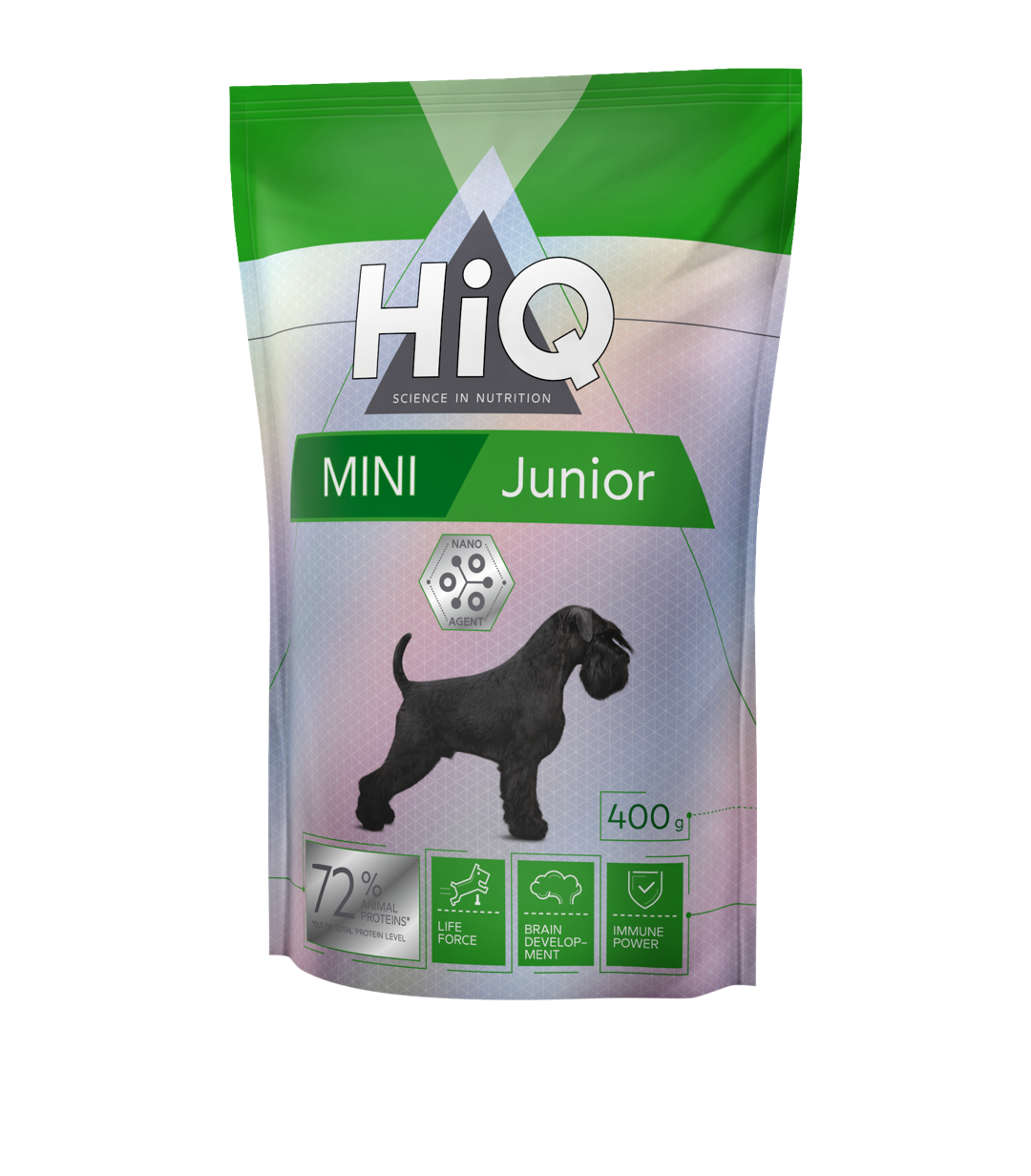 HiQ Mini Junior Сухий корм для цуценят та молодих собак малих порід, 400 г