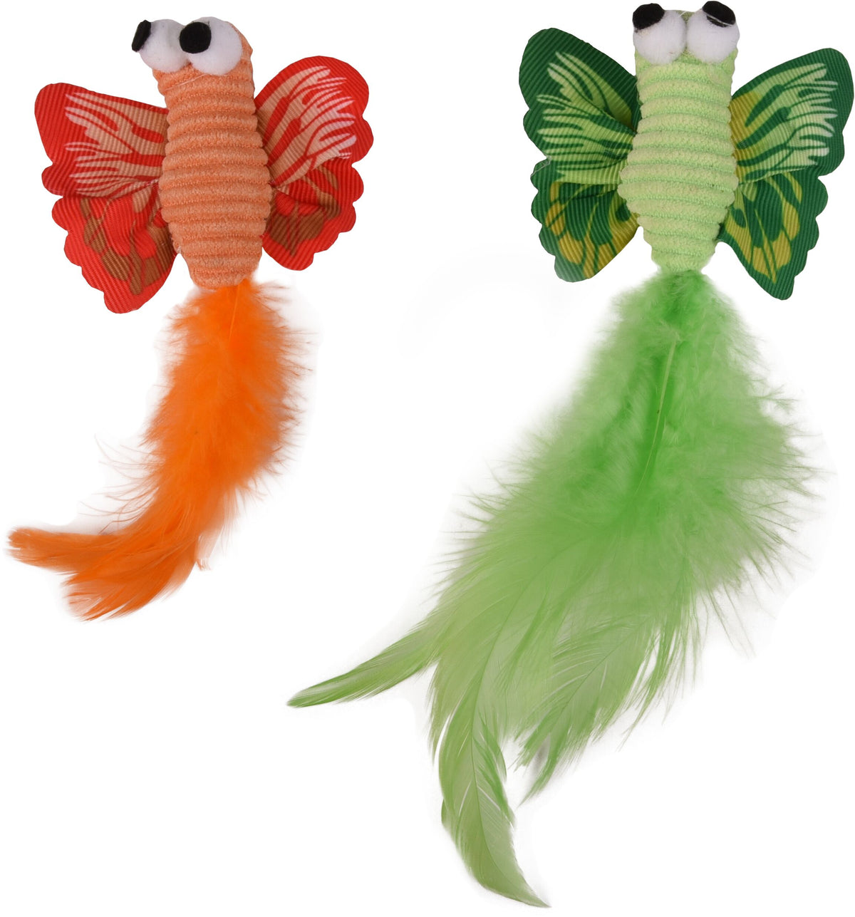 Flamingo Butterfly Alea метелики з котячою м'ятою, іграшка для котів, текстиль, 2 шт