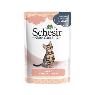 Schesir філе курки, повнораціонні консерви для кошенят, пауч, 85 г