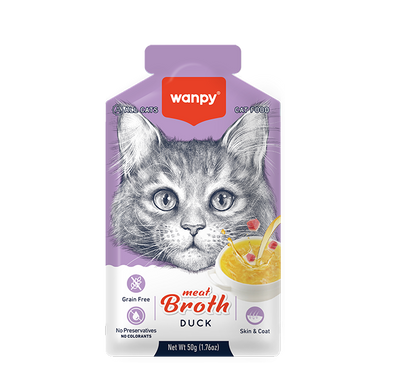 Wanpy Meat Broths суп з качкою, вологий корм для котів, 50 г