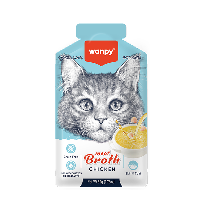 Wanpy Meat Broths суп з куркою, вологий корм для котів, 50 г