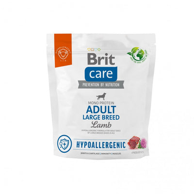 Корм сухий Brit Care Dog Grain-free Adult Large Breed для дорослих собак великих порід гіпоалергенний з ягням 1 кг