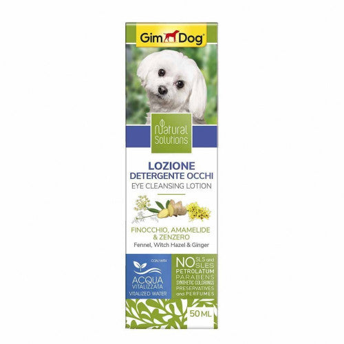 Лосьйон GimDog Natural Solutions для собак для очищення очей 50 мл
