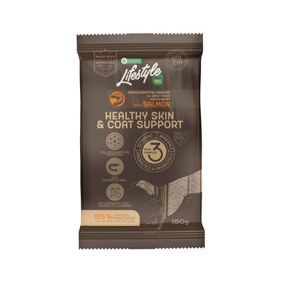 Nature's Protection Lifestyle Grain Free Salmon Healthy Skin&Coat Support Беззернові ласощі для собак з лососем, 160 г