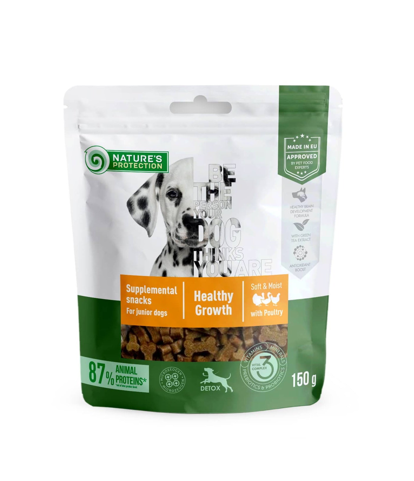 Nature's Protection Poultry Healthy Growth Poultry Ласощі для юніорів з м'ясом птиці, 150 г