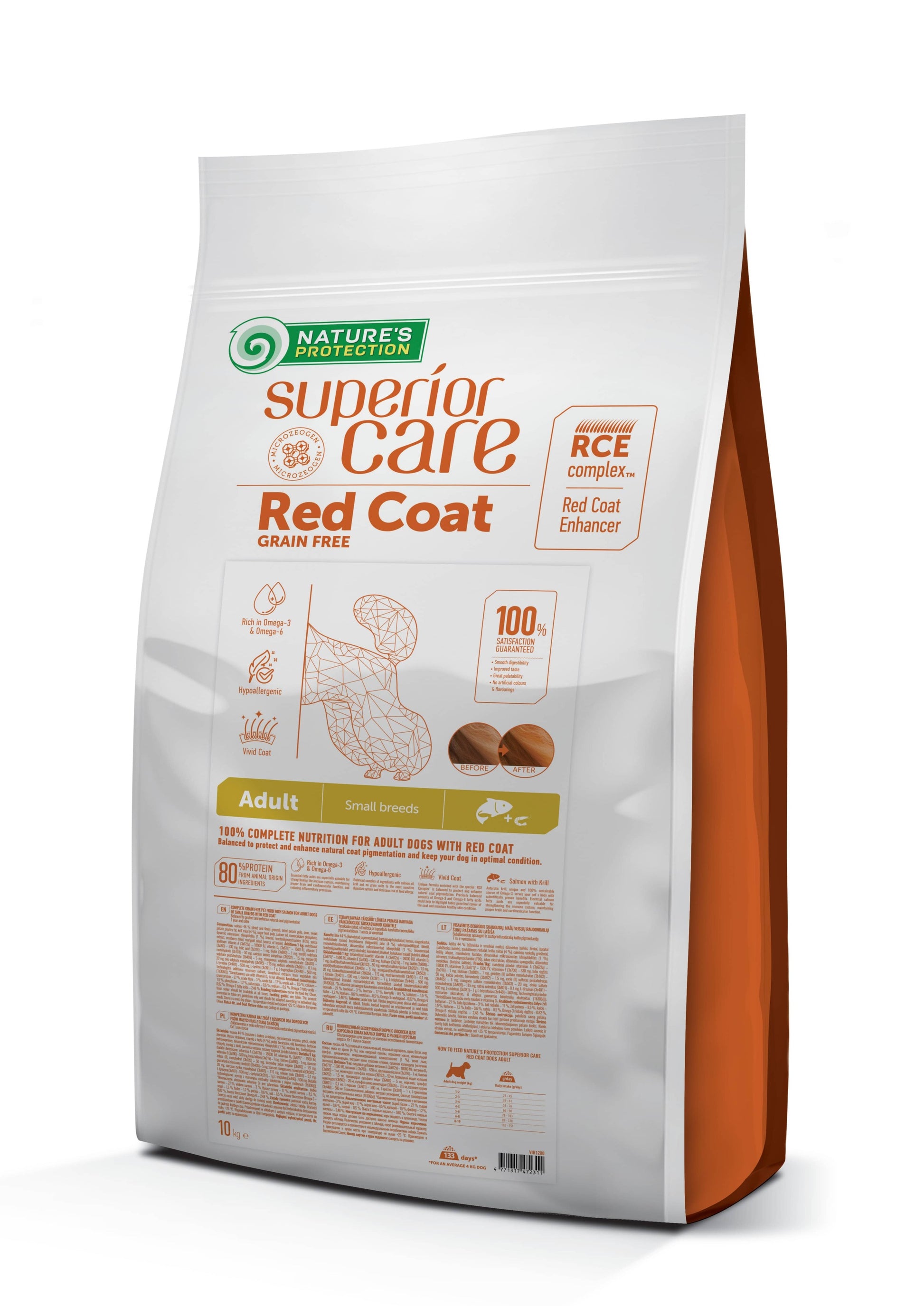 Nature's Protection Superior Care Red Coat Grain Free Salmon Adult Small Breeds Сухий беззерновий корм для дорослих соба