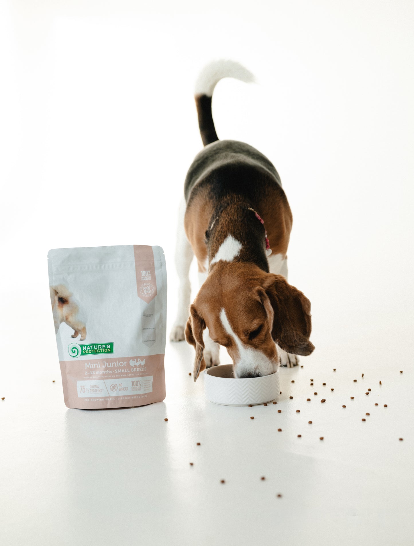 Nature's Protection Mini Junior Small Breeds Сухий корм для цуценят малих порід з м'ясом птиці, 500 г
