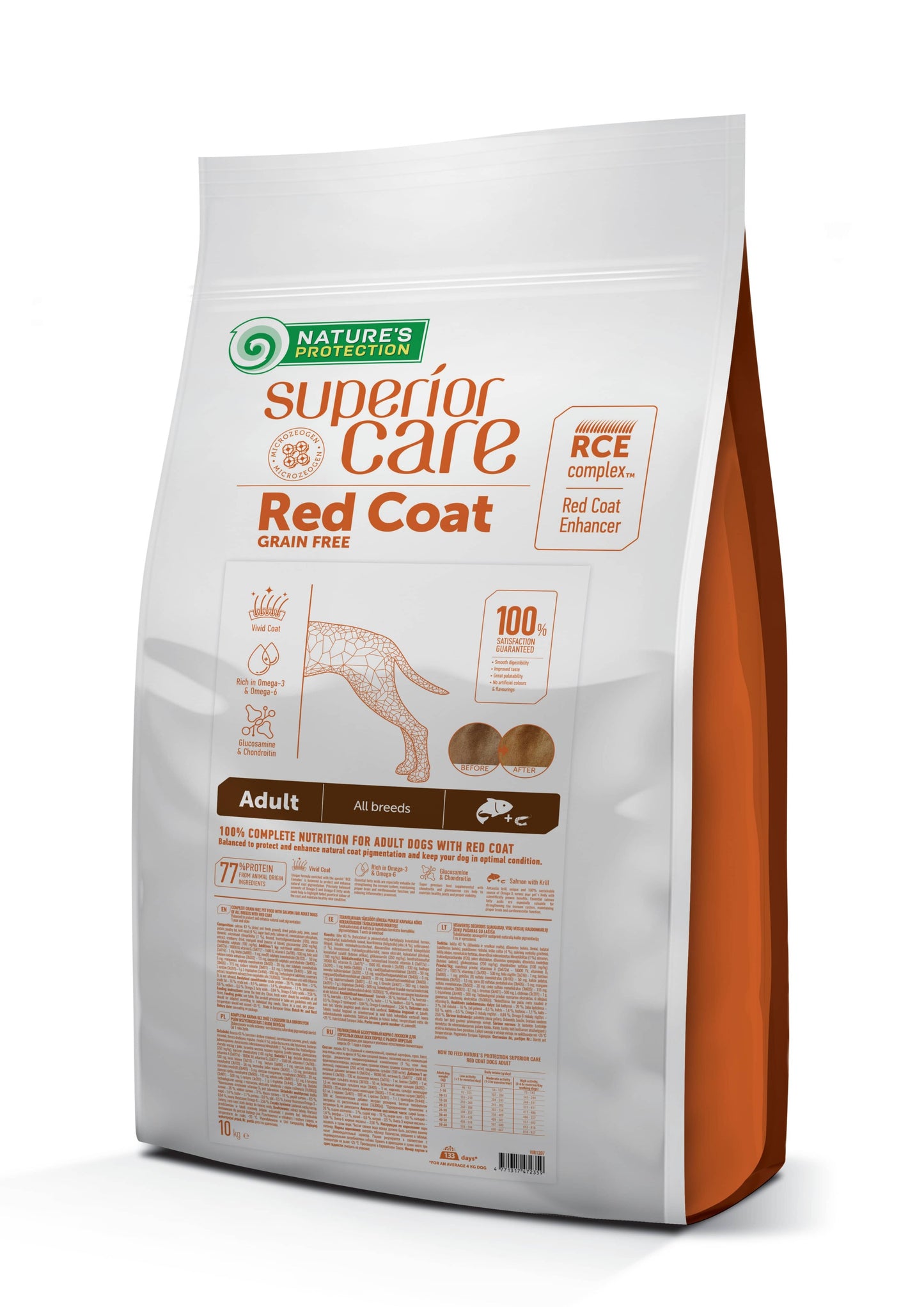 Nature's Protection Superior Care Red Coat Grain Free Salmon Adult All Breeds Сухий беззерновий корм для дорослих собак 