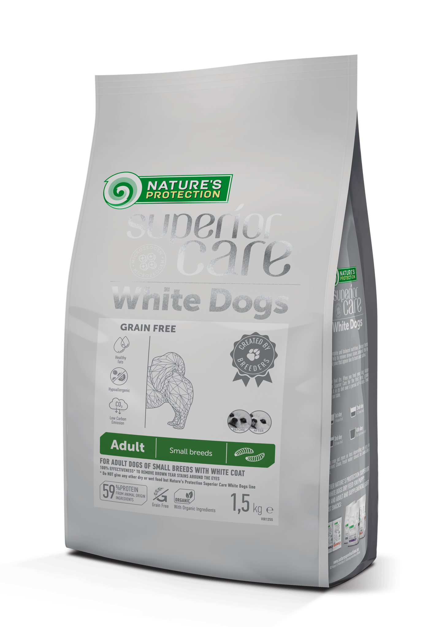 Nature's Protection Superior Care White Dogs Grain Free Insect Adult Small Breeds Сухий беззерновий корм для дорослих со