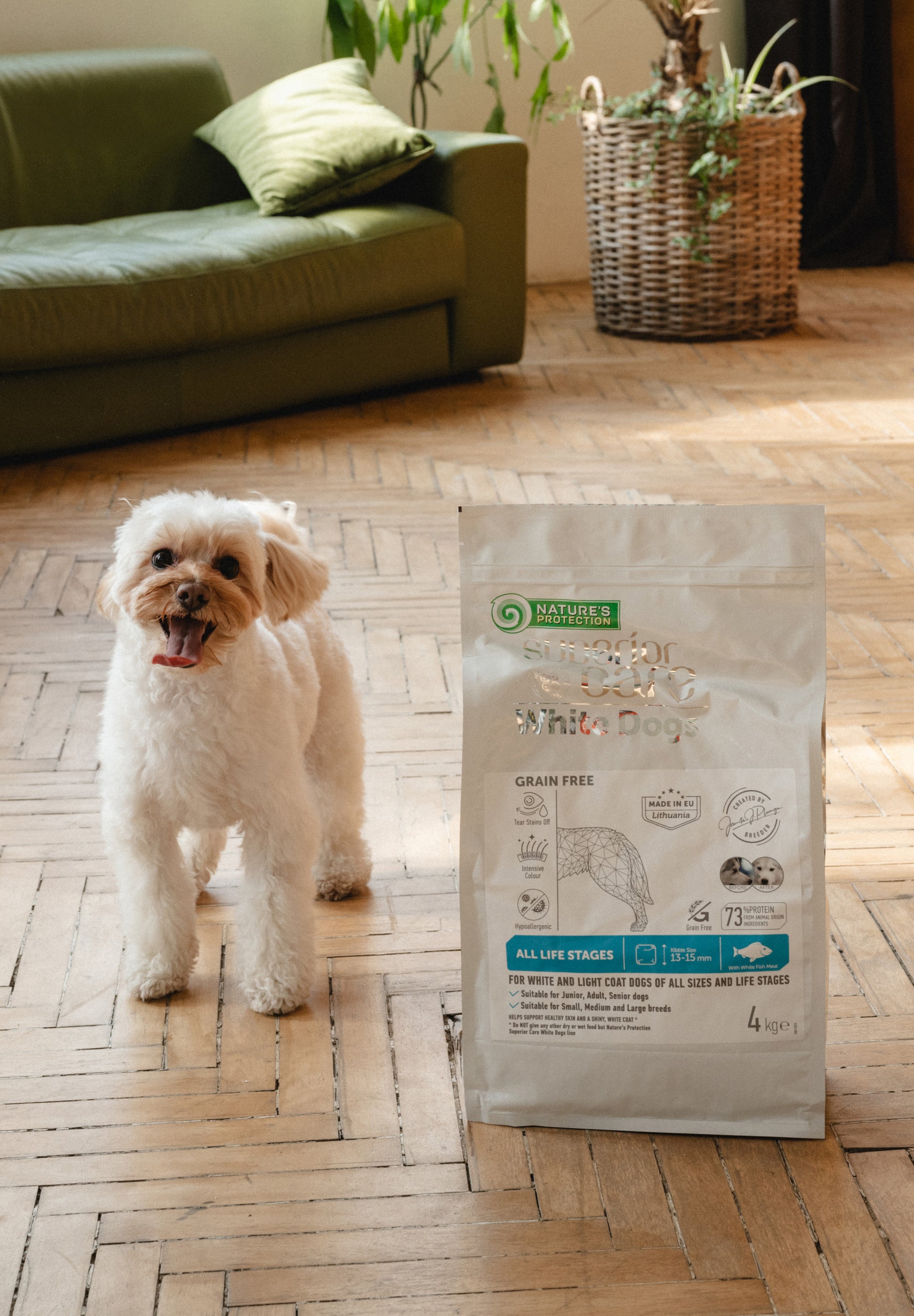 Nature's Protection Superior Care White Dogs Grain Free White Fish All Sizes&Life Stages Сухий беззерновий корм для соба