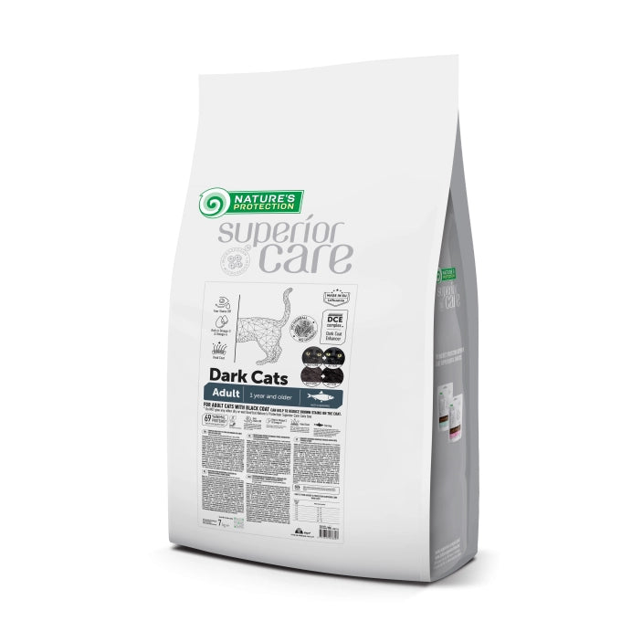 Nature's Protection Superior Care Dark Cats Grain Free Herring Сухий беззерновий корм для дорослих котів з темним забарв