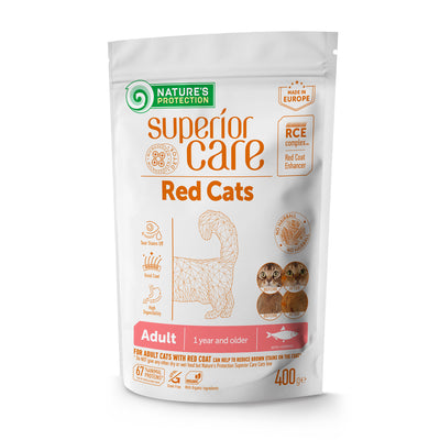 Nature's Protection Superior Care Red Cats Grain Free Herring Сухий беззерновий корм для дорослих котів із рудим і корич