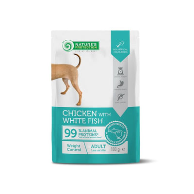 Nature’s Protection Adult Weight Control Chicken with White Fish Вологий корм для собак для контролю ваги з куркою і біл