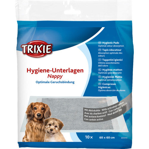 Пелюшки Trixie для собак з активованим вугіллям 60 х 60 см 10 шт