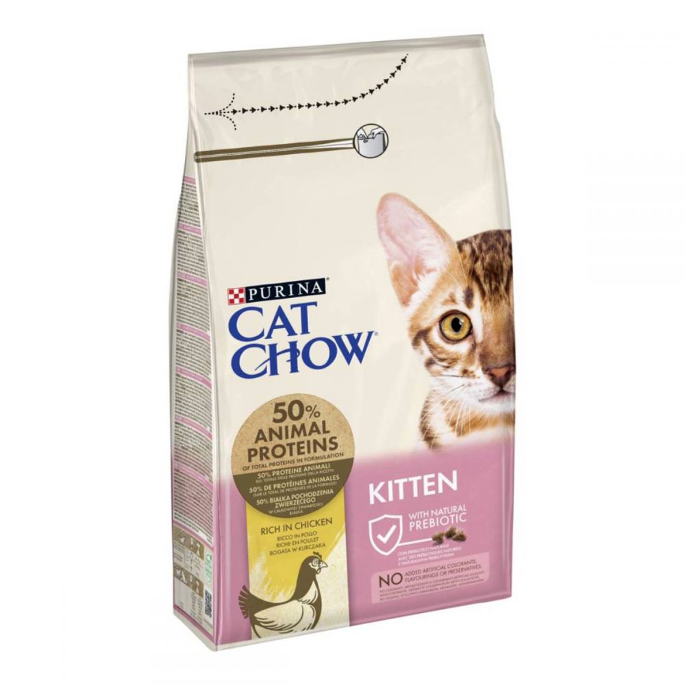 CAT CHOW Kitten, З куркою, сухий корм 6×1,5 кг