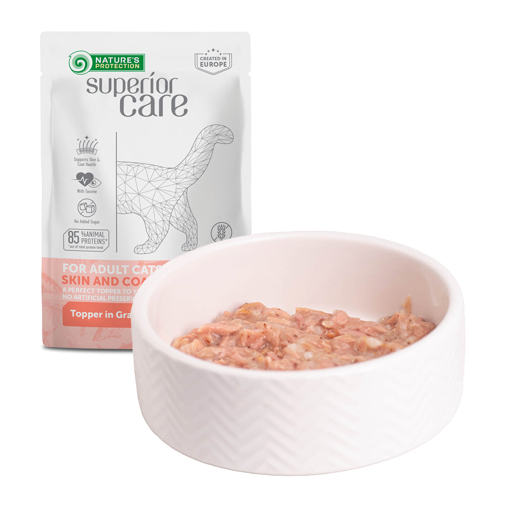 Nature's Protection Superior Care Adult Cats Skin&Coat Tuna & Shrimps Вологий корм для котів для догляду за шкірою та ше