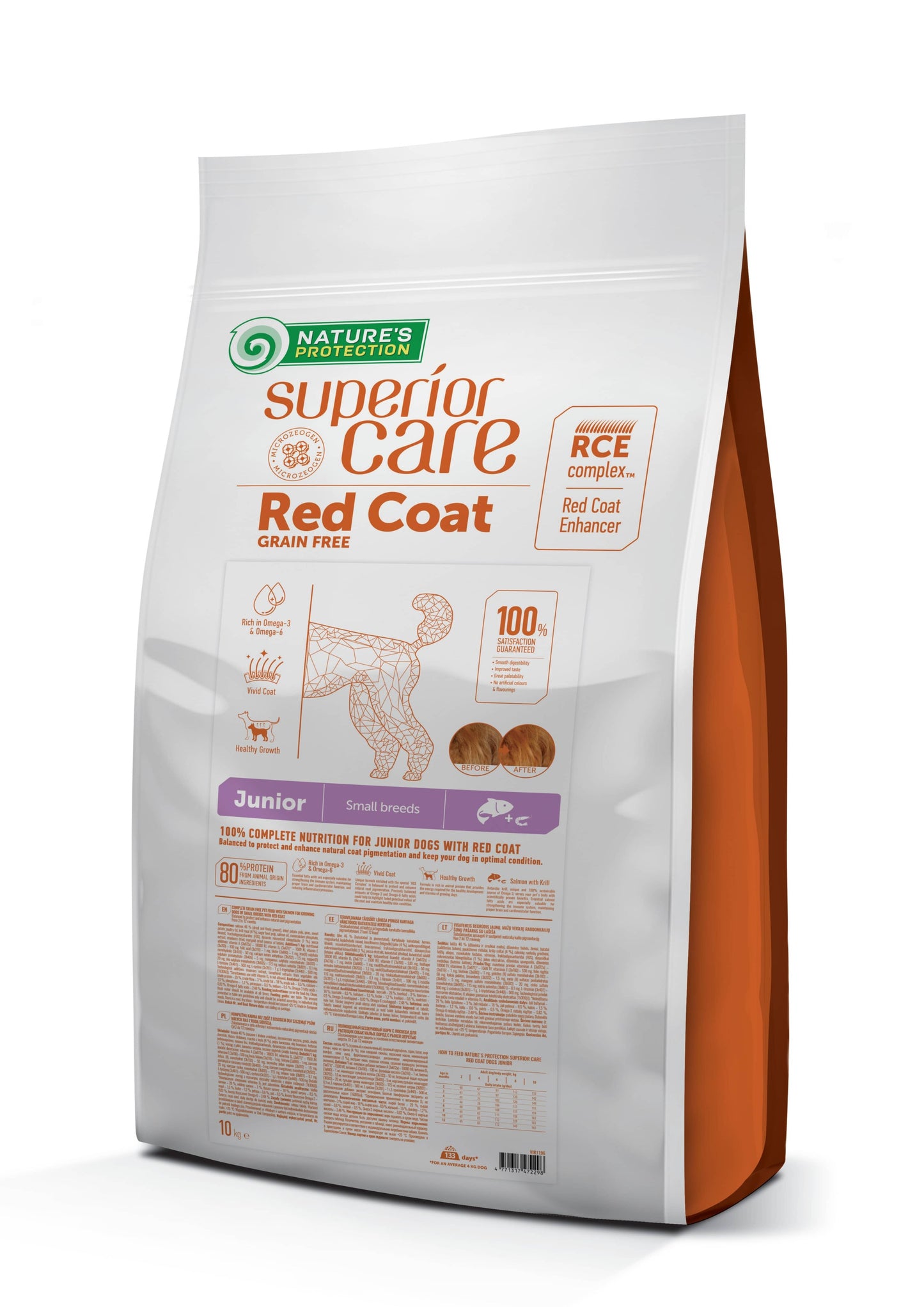 Nature's Protection Superior Care Red Coat Grain Free Salmon Junior Small Breeds Сухий беззерновий корм для юніорів мали