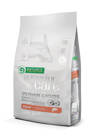 Nature's Protection Superior Care White Dogs Grain Free Salmon Adult Small Breeds Сухий беззерновий корм для дорослих со