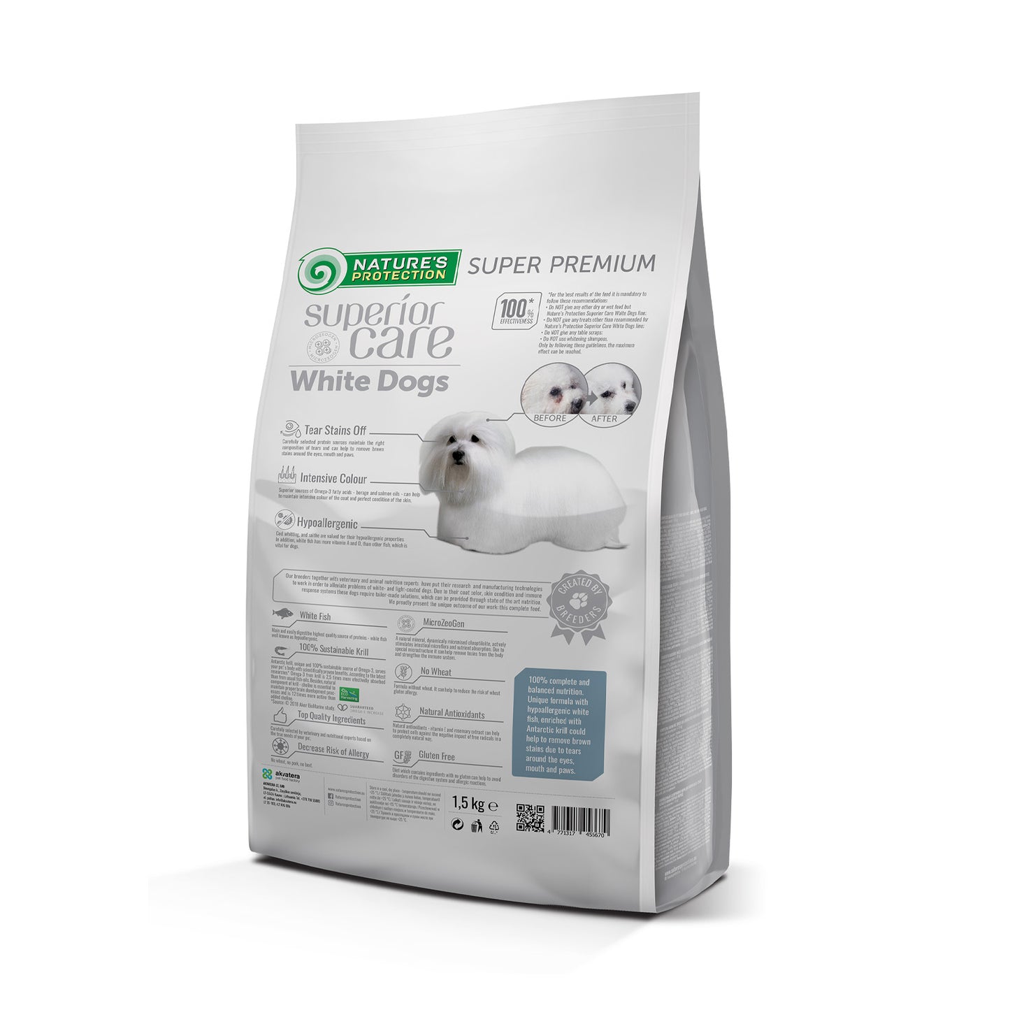 Nature's Protection Superior Care White Dogs Grain Free White Fish Adult Small Breeds Сухий беззерновий корм для доросли