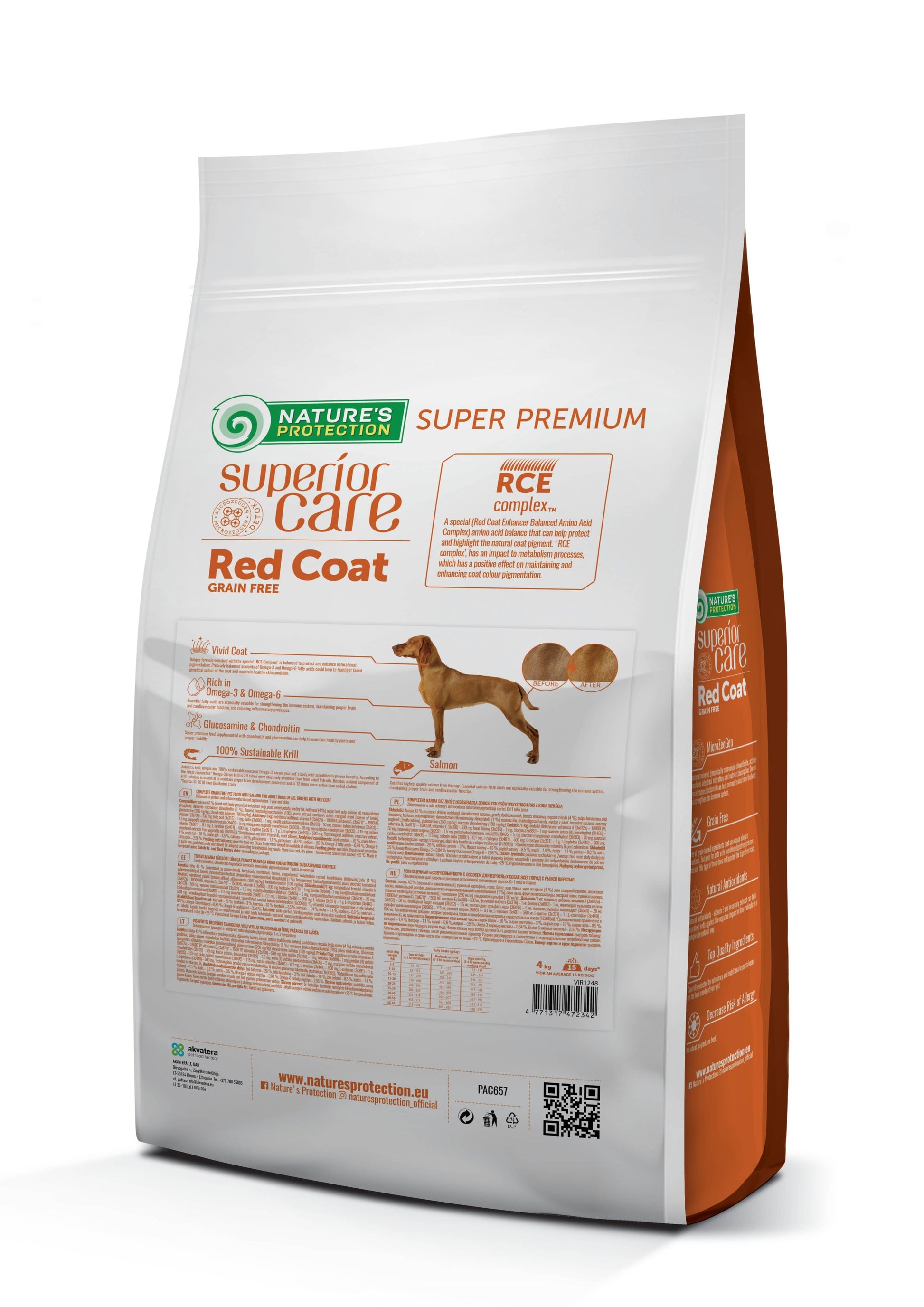 Nature's Protection Superior Care Red Coat Grain Free Salmon Adult All Breeds Сухий беззерновий корм для дорослих собак 