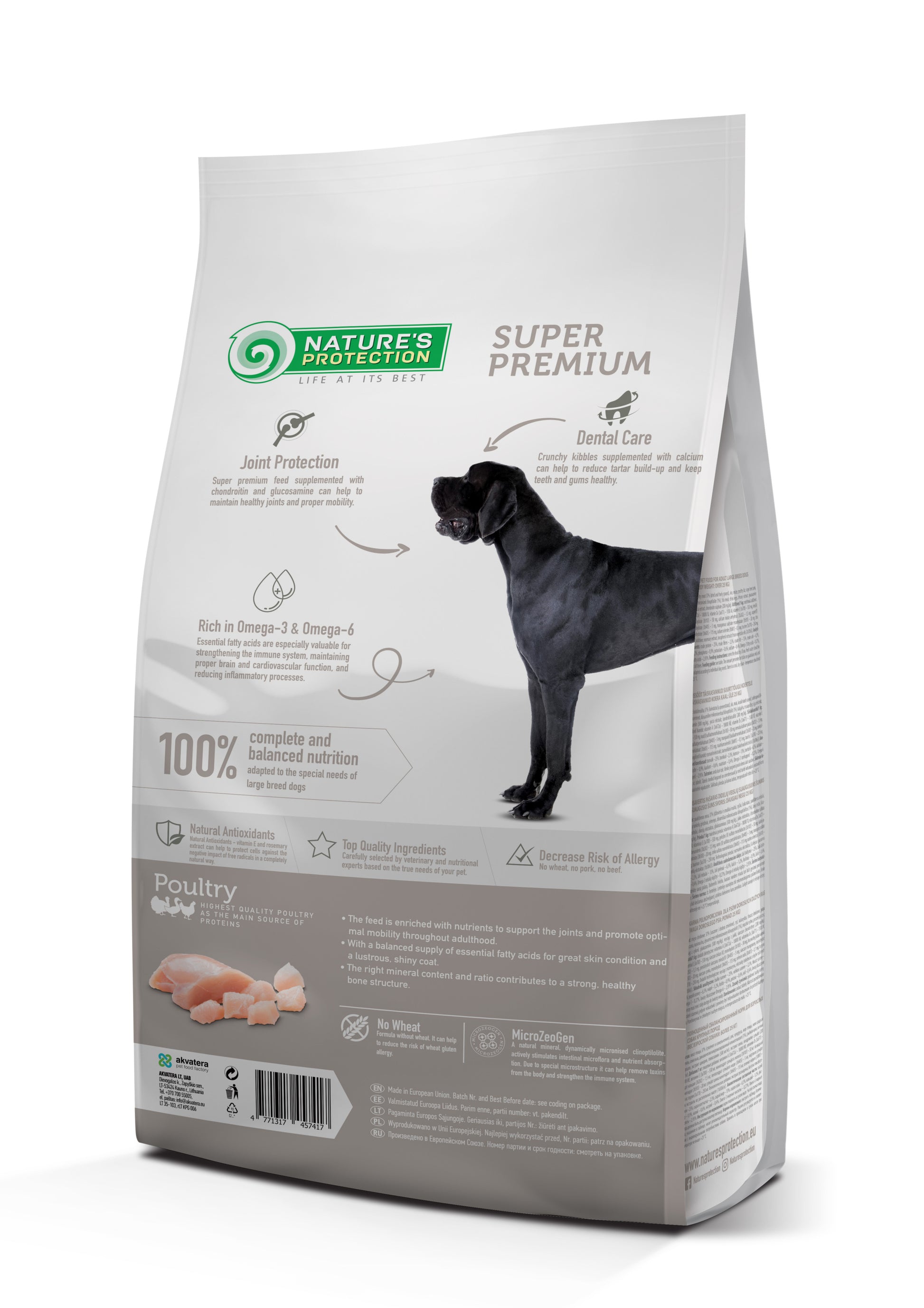 Nature's Protection Maxi Adult Large Breeds Сухий корм для дорослих собак великих порід з м'ясом птиці, 4 кг
