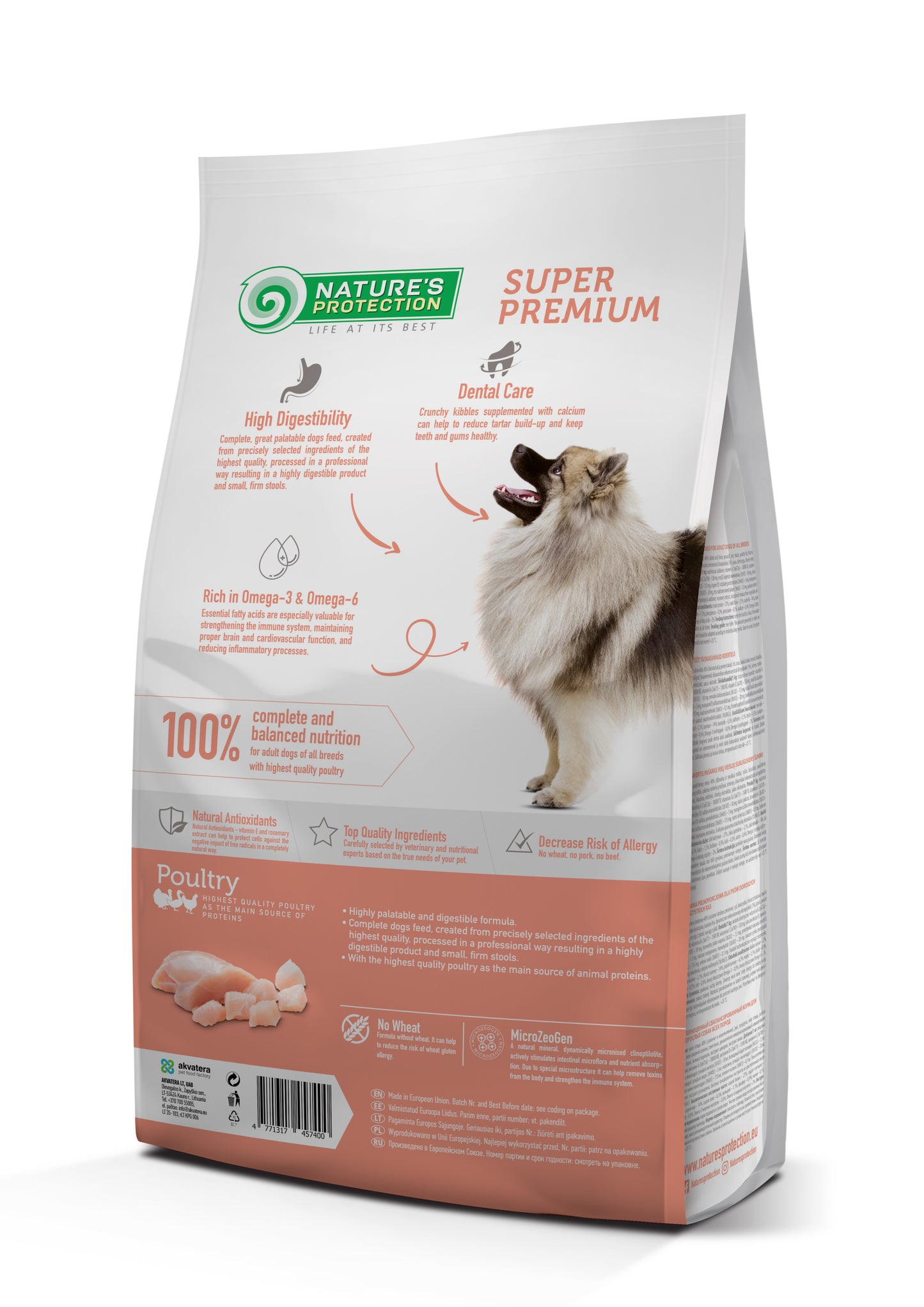 Nature's Protection Adult All Breeds Сухий корм для дорослих собак усіх порід з м'ясом птиці, 12 кг
