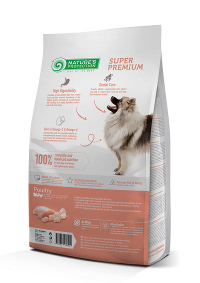 Nature's Protection Adult All Breeds Сухий корм для дорослих собак усіх порід з м'ясом птиці, 12 кг