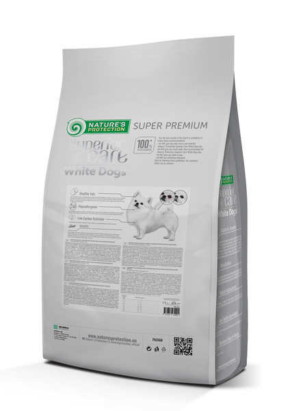 Nature's Protection Superior Care White Dogs Grain Free Insect Adult Small Breeds Сухий беззерновий корм для дорослих со