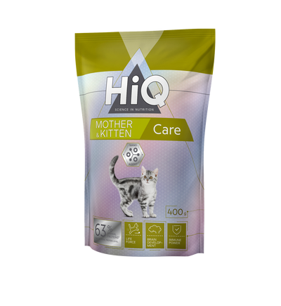 HiQ Kitten and Mother Сare Сухий корм для кошенят віком до 1 року, для вагітних і годуючих кішок, 400 г
