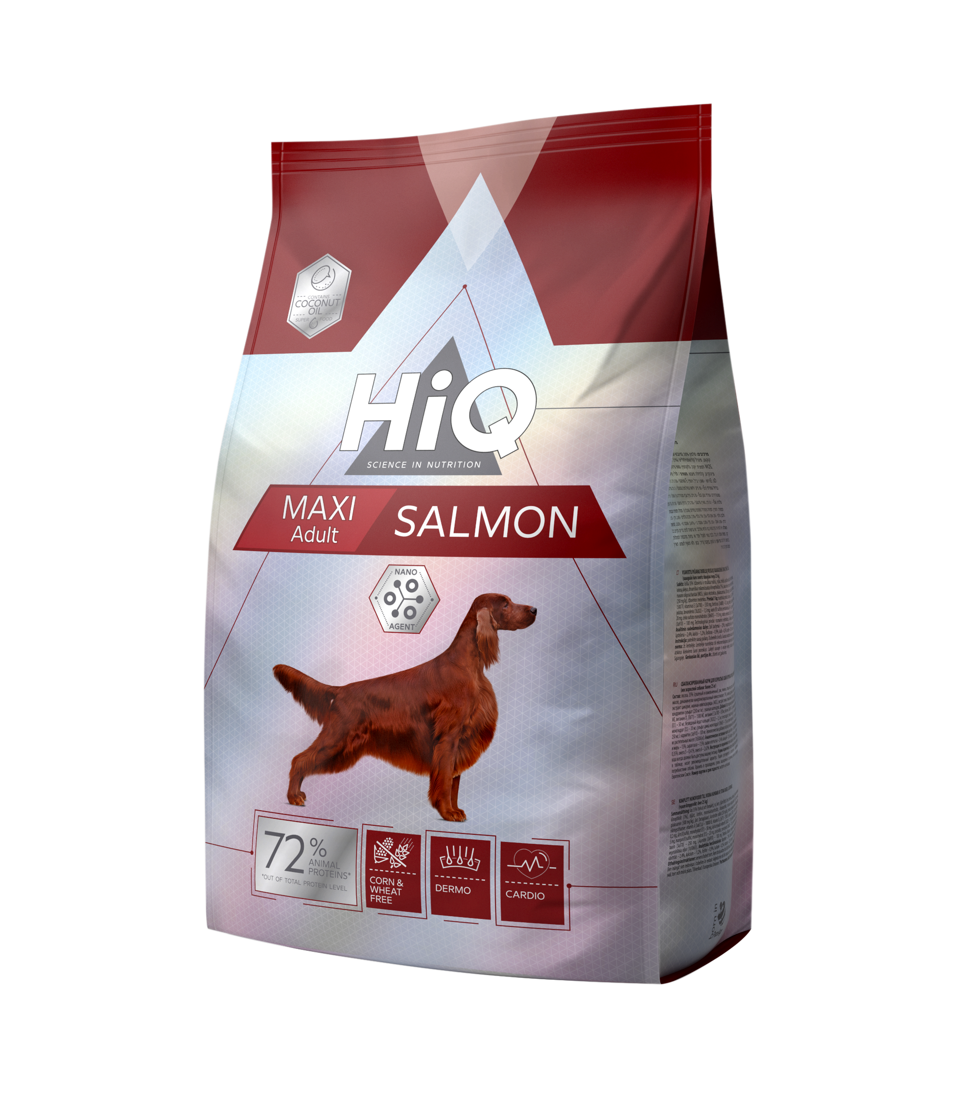 HiQ Maxi Adult Salmon Сухий корм для дорослих собак великих порід з лососем, 2,8 кг