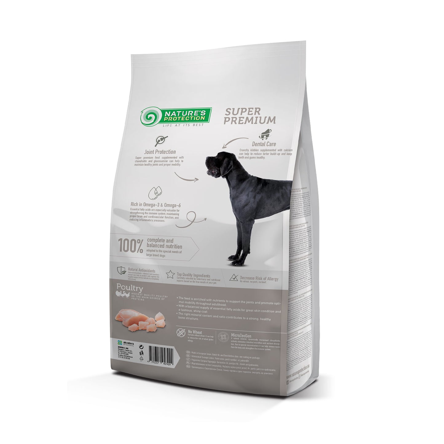 Nature's Protection Maxi Adult Large Breeds Сухий корм для дорослих собак великих порід з м'ясом птиці, 12 кг