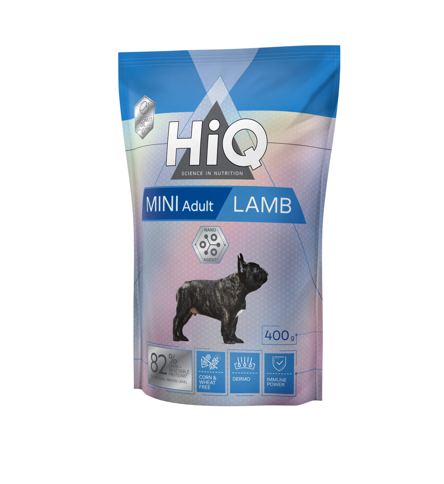 HiQ Mini Adult Lamb Сухий корм для дорослих собак малих порід з ягням, 400 г