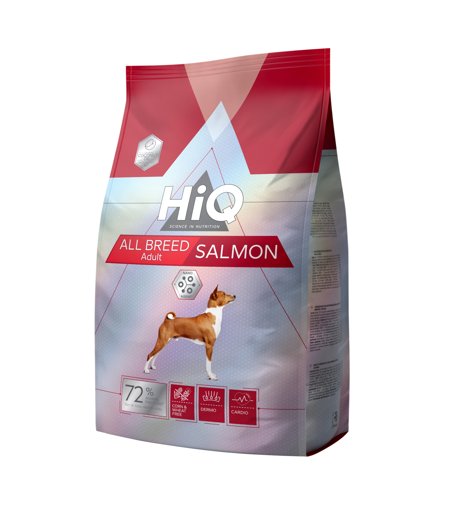 HiQ All Breed Adult Salmon Сухий корм для дорослих собак всіх порід з лососем, 2,8 кг