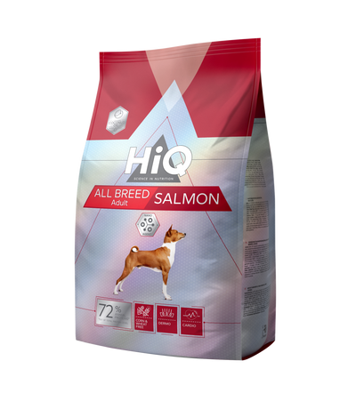 HiQ All Breed Adult Salmon Сухий корм для дорослих собак всіх порід з лососем, 2,8 кг
