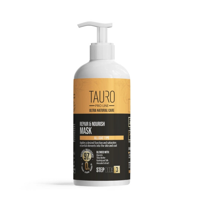 Tauro Pro Line Ultra Natural Care Repair and Nourish Mask Маска відновлення та живлення для шкіри та шерсті собак і коті
