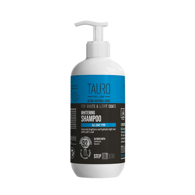 Tauro Pro Line Ultra Natural Care Whitening Shampoo Відбілювальний шампунь для собак і котів із білим і світлим забарвле