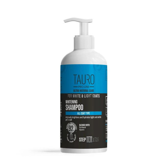 Tauro Pro Line Ultra Natural Care Whitening Shampoo Відбілювальний шампунь для собак і котів із білим і світлим забарвле