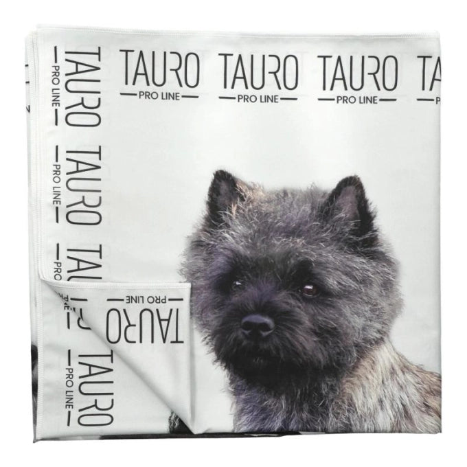Tauro Pro Line Рушник з мікрофібри високопоглинальний з тер'єрами, 80 x 160 см