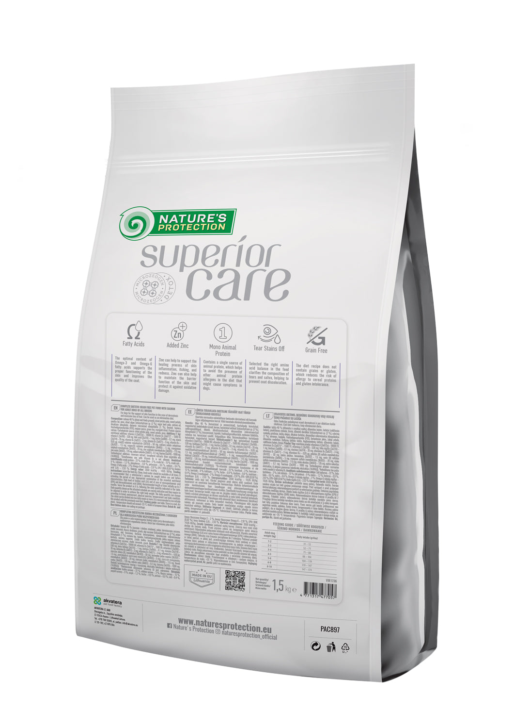 Nature's Protection Superior Care Veterinary Diet Dermatosis Salmon Adult All Breeds Сухий беззерновий корм для здоров'я