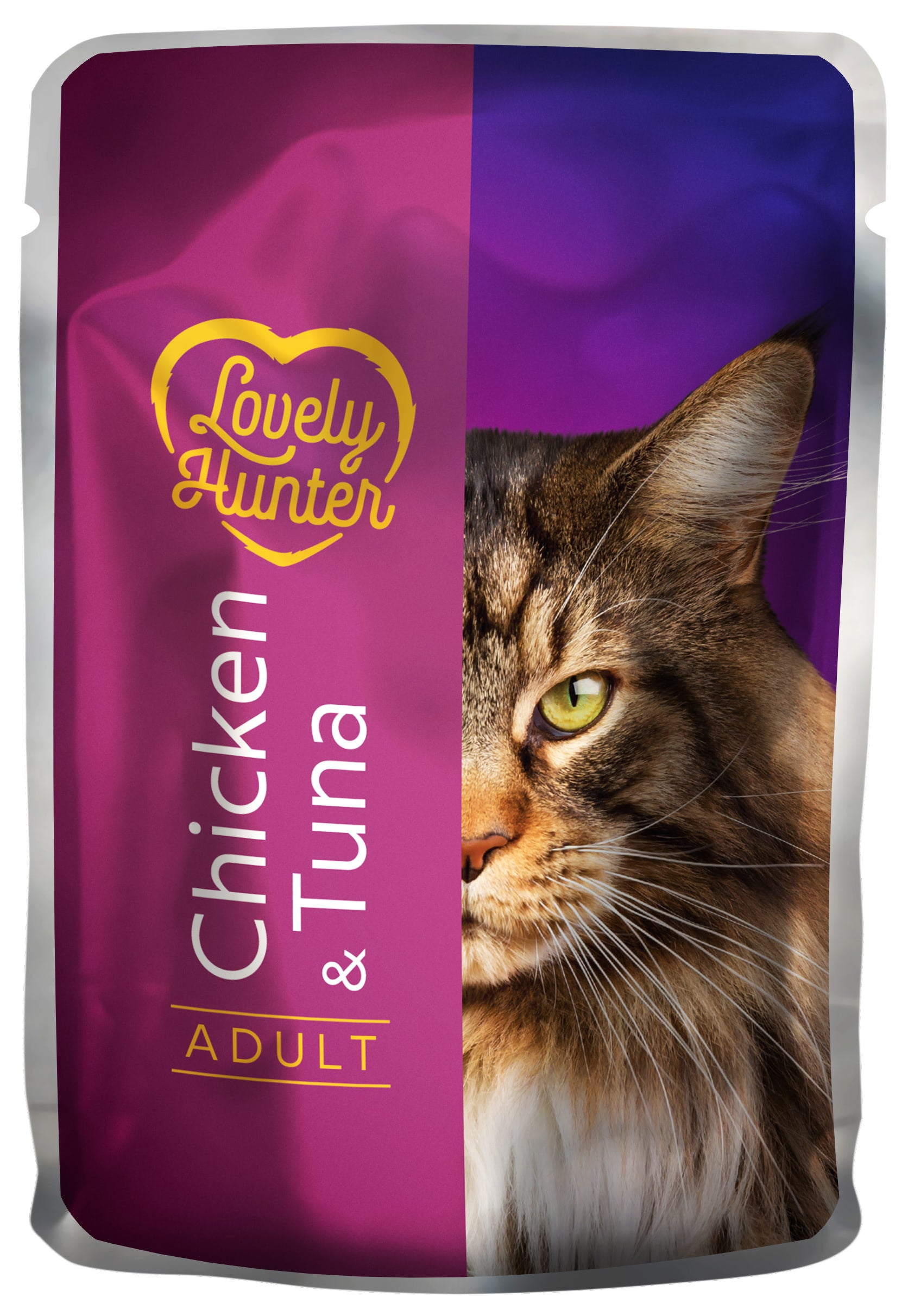Lovely Hunter Adult cats Chicken & Tuna Вологий корм для дорослих котів з куркою і тунцем, 85 г