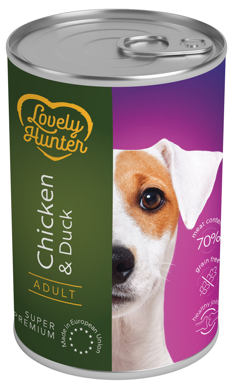 Lovely Hunter Adult Сhicken & Duck Вологий корм для дорослих собак з куркою і качкою, 800 г