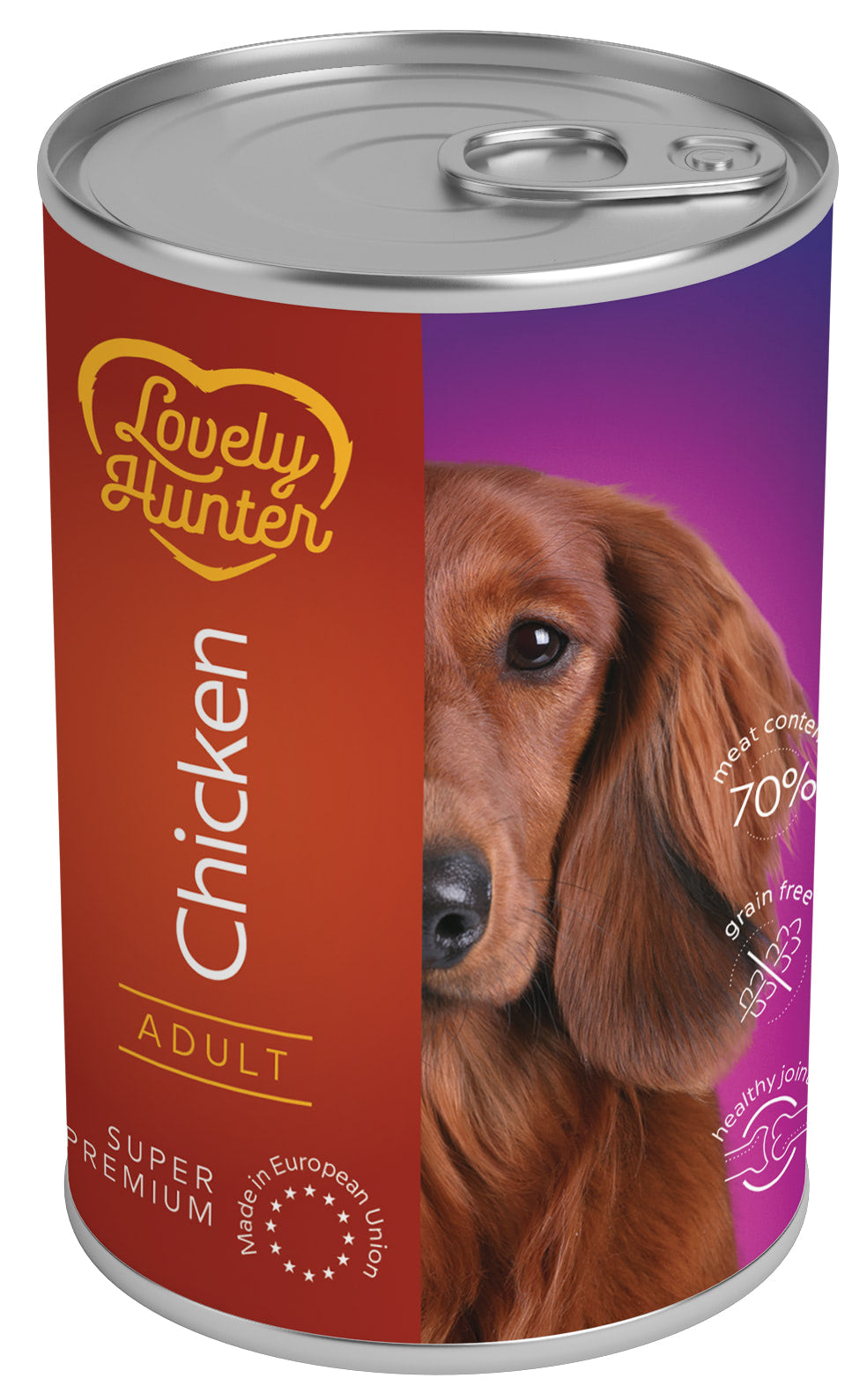 Lovely Hunter Adult Chicken Вологий корм для дорослих собак з куркою, 400 г