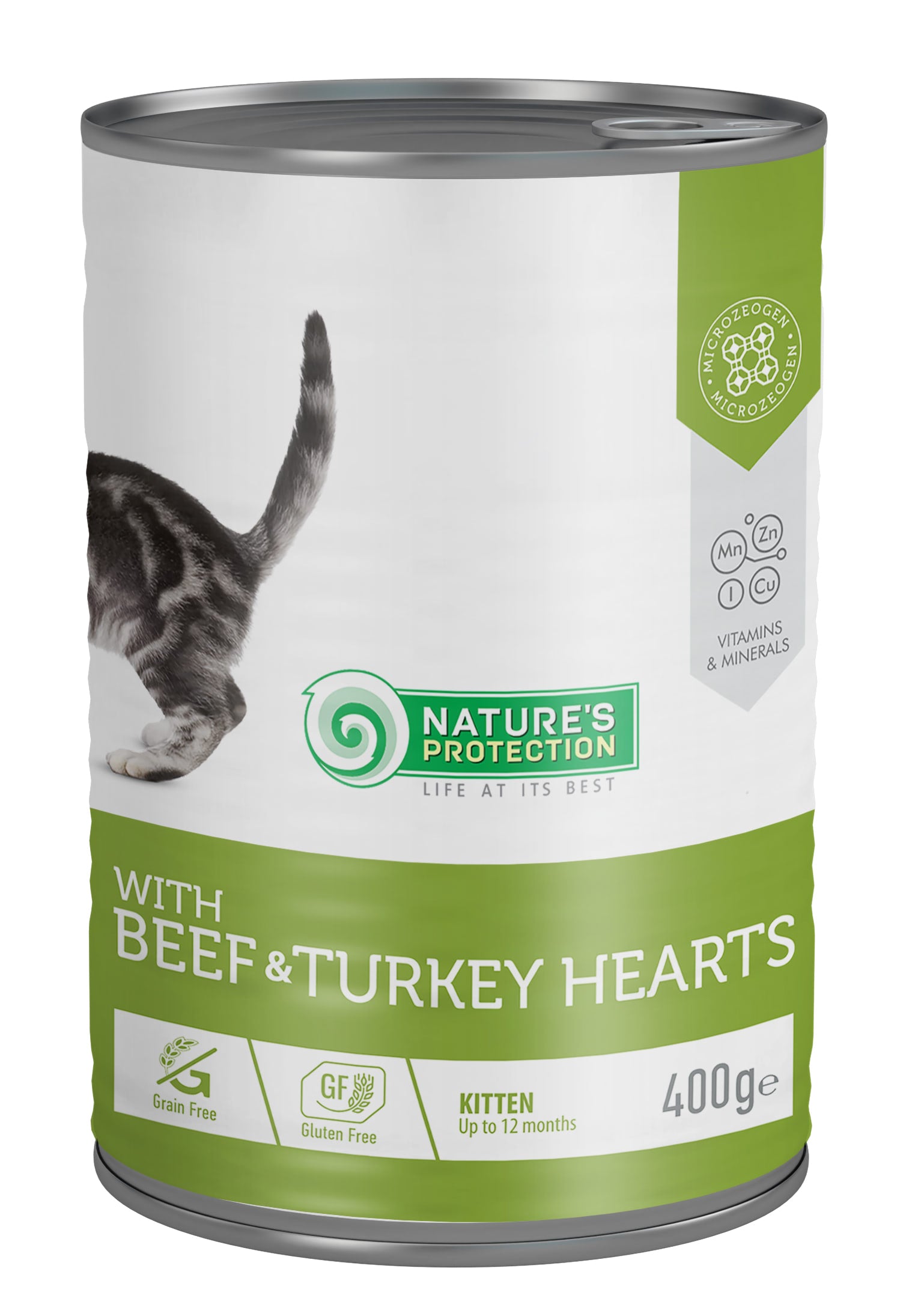 Nature's Protection Kitten Beef & Turkey hearts Вологий корм для кошенят з яловичиною і серцем індички, 400 г