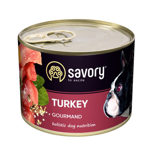 Корм вологий Savory Dog Gourmand Turkey паштет для дорослих собак усіх порід з індичкою 100 г