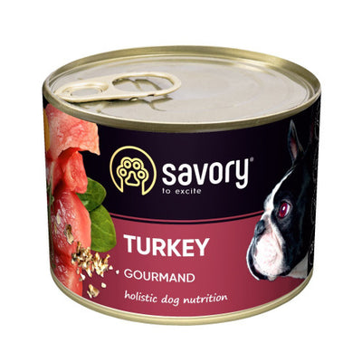 Корм вологий Savory Dog Gourmand Turkey паштет для дорослих собак усіх порід з індичкою 100 г