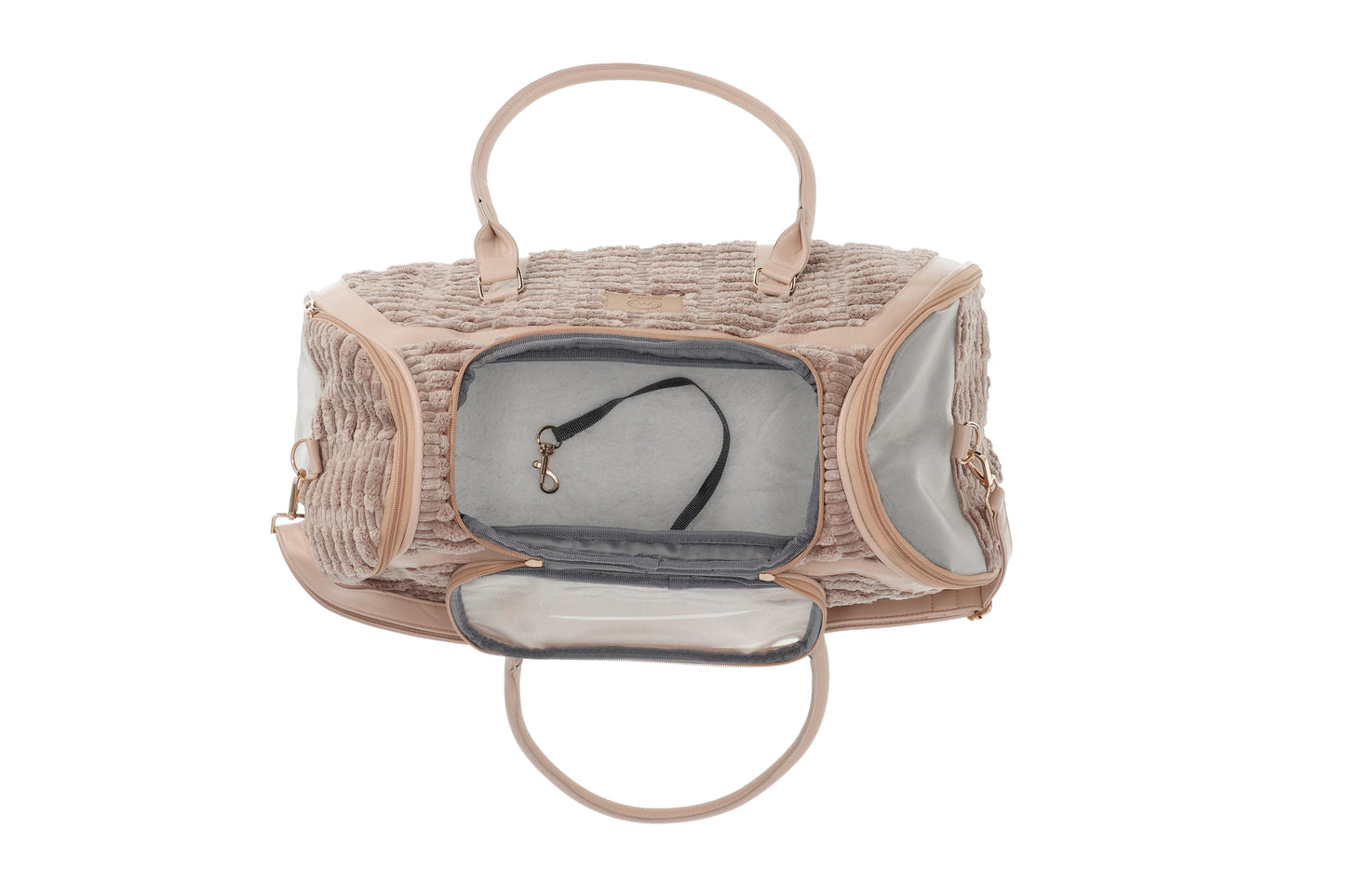 MISOKO Дорожня сумка для домашніх тварин, 51.5 x 25.5 x 27 см, світло-коричнева